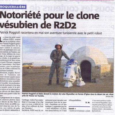 Article de Nice-matin sur R2D2 en Tunisie