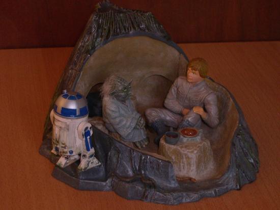 diorama Luke, Yoda et R2D2